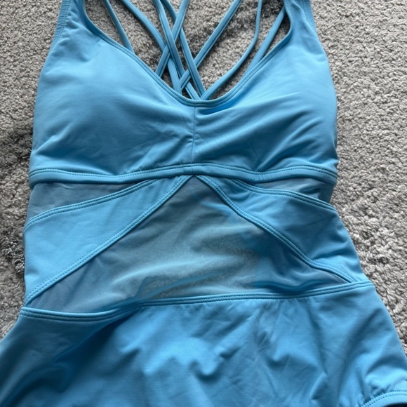 Bleu Rod Beattie one piece bathing suit mesh strappy Swimsuit blue 10 - Picture 3 of 11